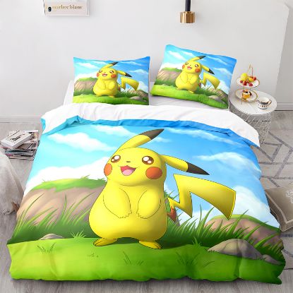 Cartoon Pokemon Bedding Set for Kids Duvet Cover